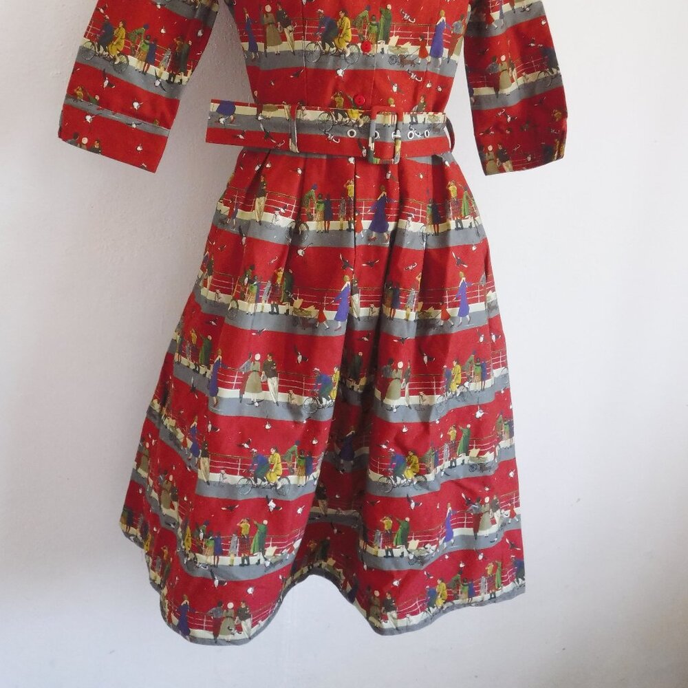 NWT Palava Red Cynthia Dress Size 8 - Picture 2 of 10